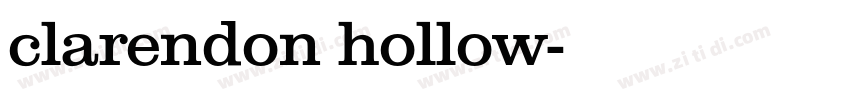 clarendon hollow字体转换